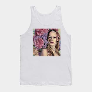 Beautiful girl with roses Tank Top